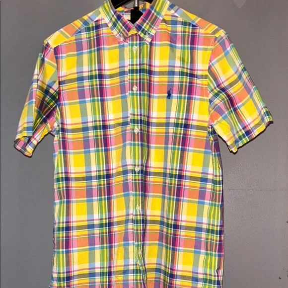 Polo by Ralph Lauren Yellow Multi Plaid Short-Sleeve Button-Down - Picture 6 of 6